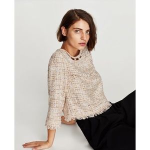 Zara Tweed Top